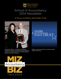 School of Accountancy 2014 Newsletter