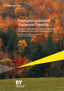 EY IFRS Core Tools - International GAAP® Disclosure Checklist
