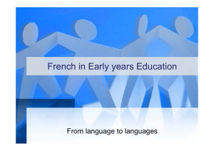 French in Early years Education