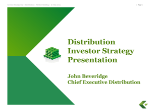 Distribution Investor Strategy Presentation