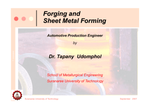 forging and sheet metal forming