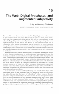 The Web, Digital Prostheses, and Augmented Subjectivity
