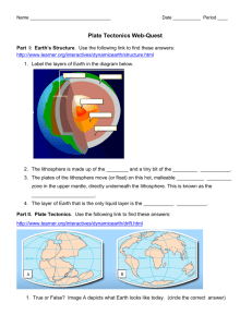 Plate Tectonics Web