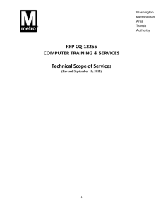 RFP CQ-12255 COMPUTER TRAINING & SERVICES Technical