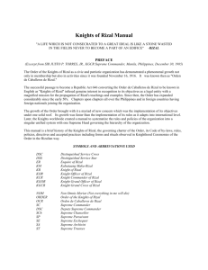 Knights of Rizal Manual