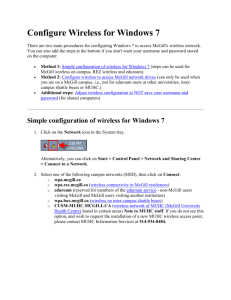 Configure Wireless for Windows 7 - Neuro Information Technology