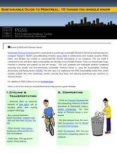 Sustainable Guide for PGSS members