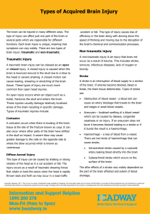 Types of Acquired Brain Injury