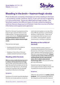 Bleeding in the brain – haemorrhagic stroke