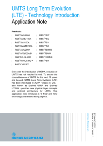 UMTS Long Term Evolution (LTE) - Technology