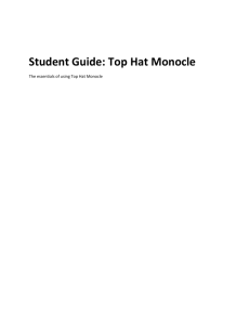 Student Guide: Top Hat Monocle
