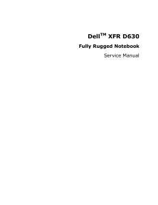 XFR D630 Service Manual - Dell Latitude E6420 XFR