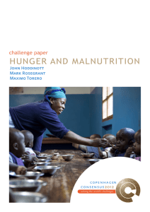 Challenge Paper: "Hunger and Malnutrition."