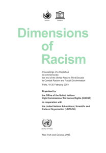 Dimensions of Racism - Office of the High Commissioner on Human