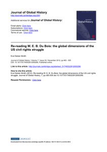 Re-Reading W.E.B. Du Bois - Global and International Studies