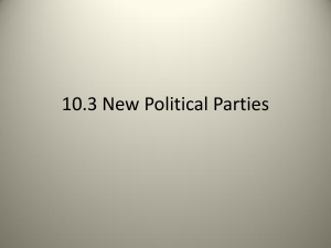 10.3 New Political Parties