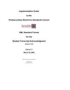 Implementation Guide - Ohio Board of Regents