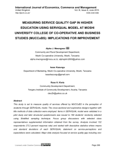 measuring service quality gap in higher education using serviqual