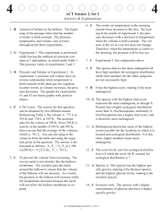 ACT Science 2, Set 2 Answers & Explanations