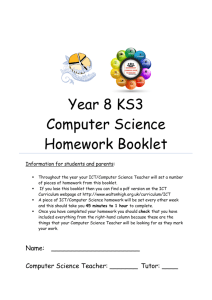 Year 8 KS3 Computer Science Homework Booklet