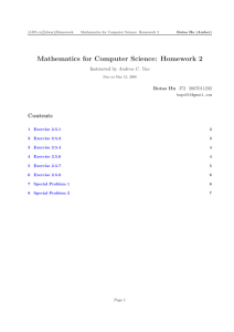 Mathematics for Computer Science: Homework 2