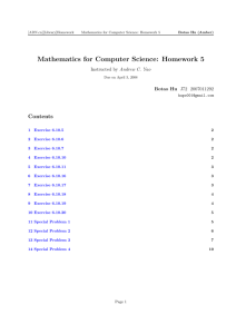 Mathematics for Computer Science: Homework 5