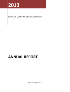 annual report - The Courts of British Columbia