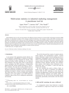 Multivariate statistics in industrial marketing management: A