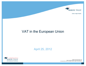 Value added tax (VAT) in the European Union