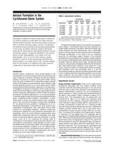 Aerosol Formation in the Cyclohexene