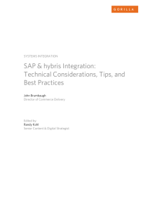 SAP & hybris Integration: Technical Considerations, Tips, and Best