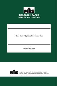 RESEARCH PAPER SERIES No. 2011-01