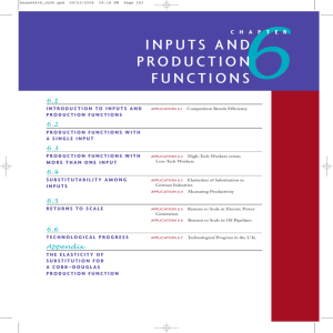 inputs and production functions