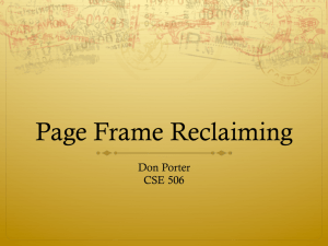 Page Frame Reclaiming