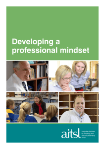Workbook - Developing a professional mindset