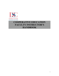 cooperative education faculty instructor's handbook