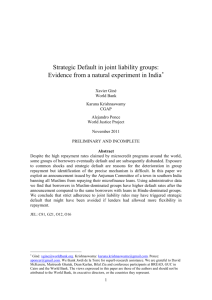 Strategic Default in joint liability groups