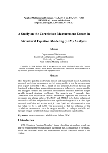 A Study on the Correlation Measurement Errors in Structural