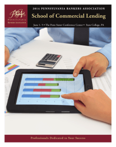 School of Commercial Lending - Pennsylvania Bankers Association