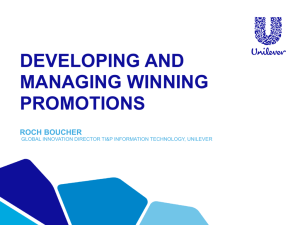 Developing and Managing Trade Promotions at Unilever