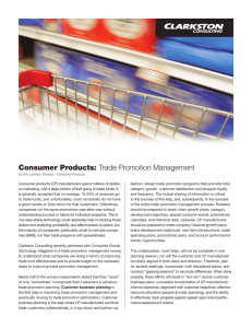 Consumer Products: Trade Promotion