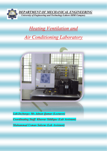 Heating Ventilation and Air Conditioning Laboratory