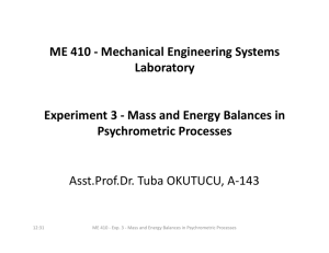 ME 410 - Mechanical Engineering Systems Laboratory Experiment 3