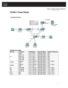 CCNA 3 Case Study - Personal web pages for people of Metropolia