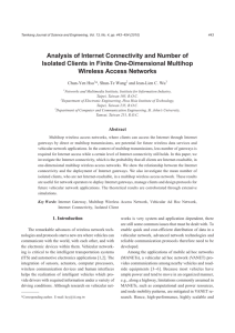 Analysis of Internet Connectivity and Number of Isolated Clients in