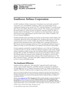 Southwest Airlines Corporation - Tuck