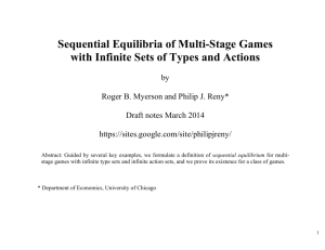 Sequential Equilibria of Multi-Stage Games with Infinite Sets of
