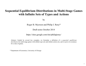 Sequential Equilibrium Distributions in Multi