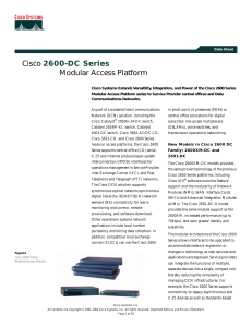 Cisco 2600-DC Series Modular Access Platform