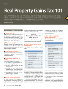 Real Property Gains Tax 101